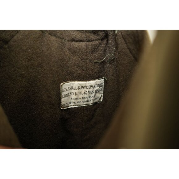 Vintage U.S. Navy WWII USN Cold/Wet Weather Wool Lined Deck Bib Overalls Small - Picture 4 of 8